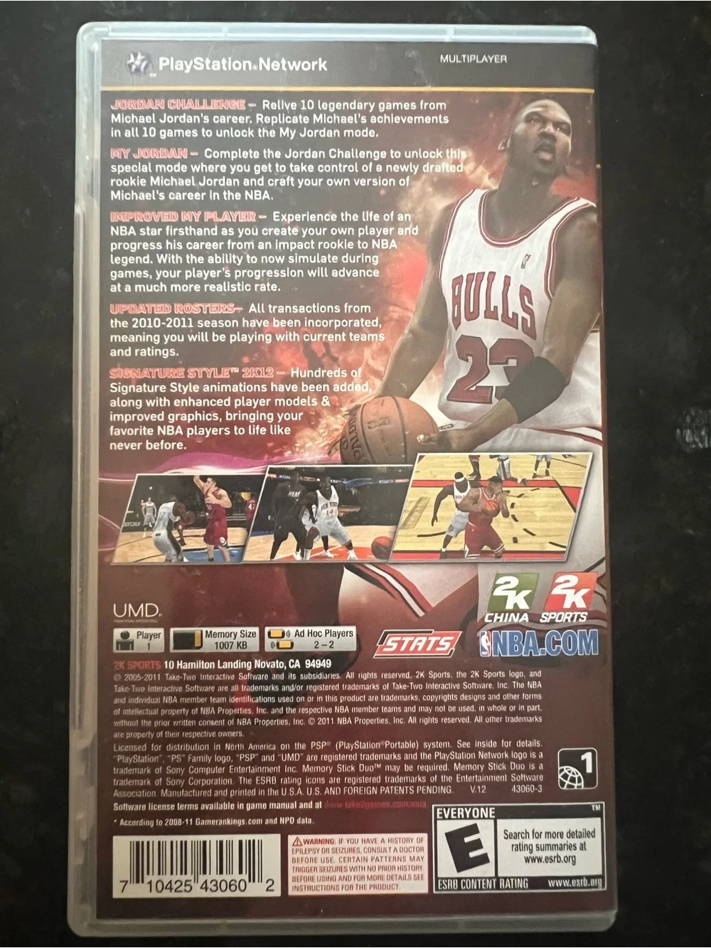 NBA 2K12 (PSP) Michael Jordan - Red Video Game